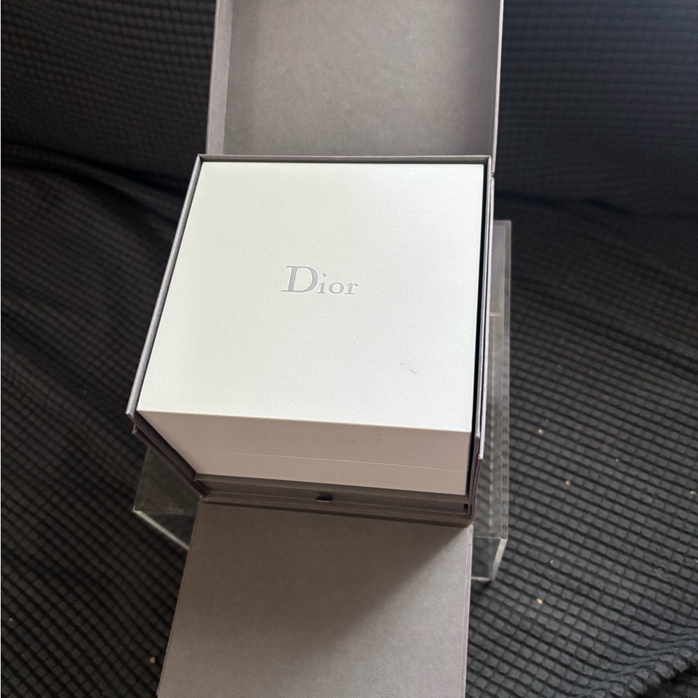 Dior Christal Empty Men's Watch Box in Gray/ White w/ Original Papers & Receipt - Picture 3 of 6